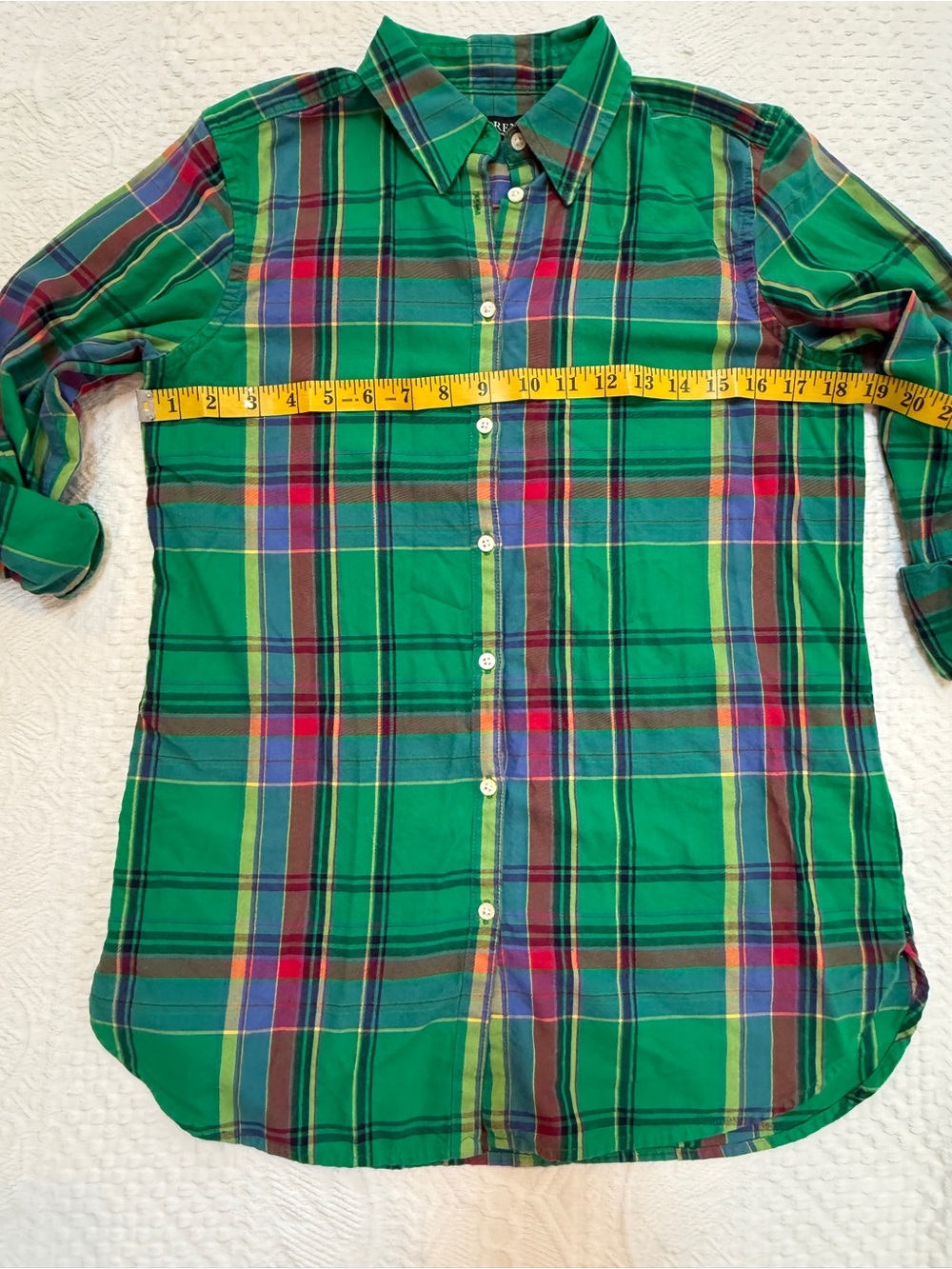 Polo Ralph Lauren Green Plaid Long Sleeve Button Down Shirt Women’s Size Small S - Picture 5 of 7